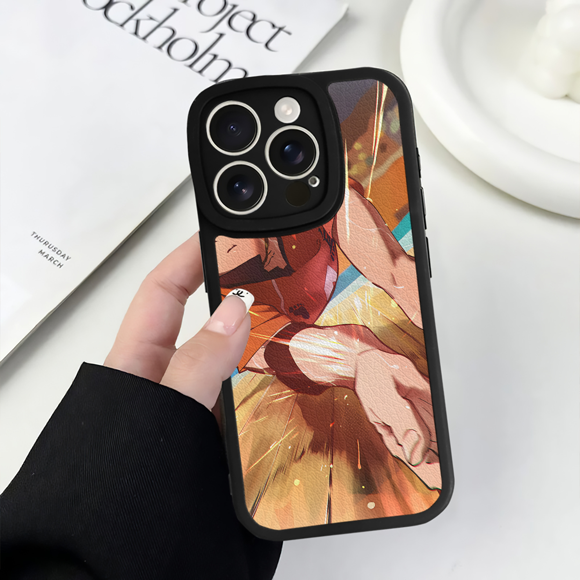 （画像用） ハイキュー!! Haikyu!! 【iPhone 16シリーズ対応】シリコンスマホケース（レザー調） 材質：シリコン
